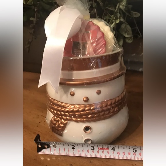 New YANKEE CANDLE Tart Burner Warmer Snowman Christmas Holiday Gift - Picture 8 of 11
